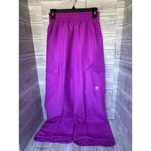 Adidas Sweatpants Women XS Woven Cargo Track Pant Fuchsia Purple Pink JP2741 New